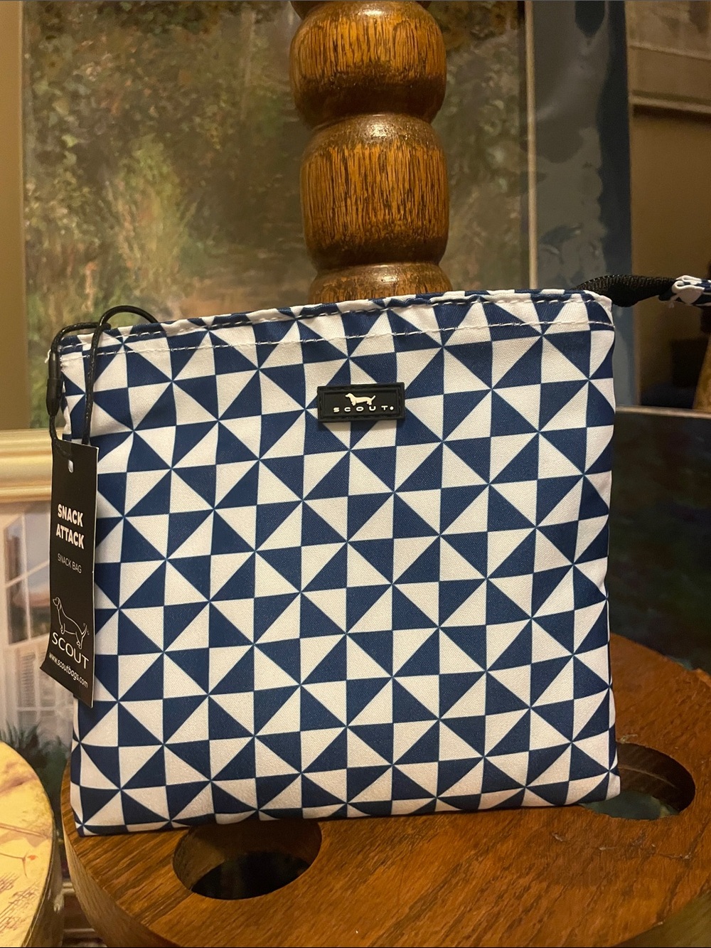 Scout Snack Attack Snack Bag in Blue and White